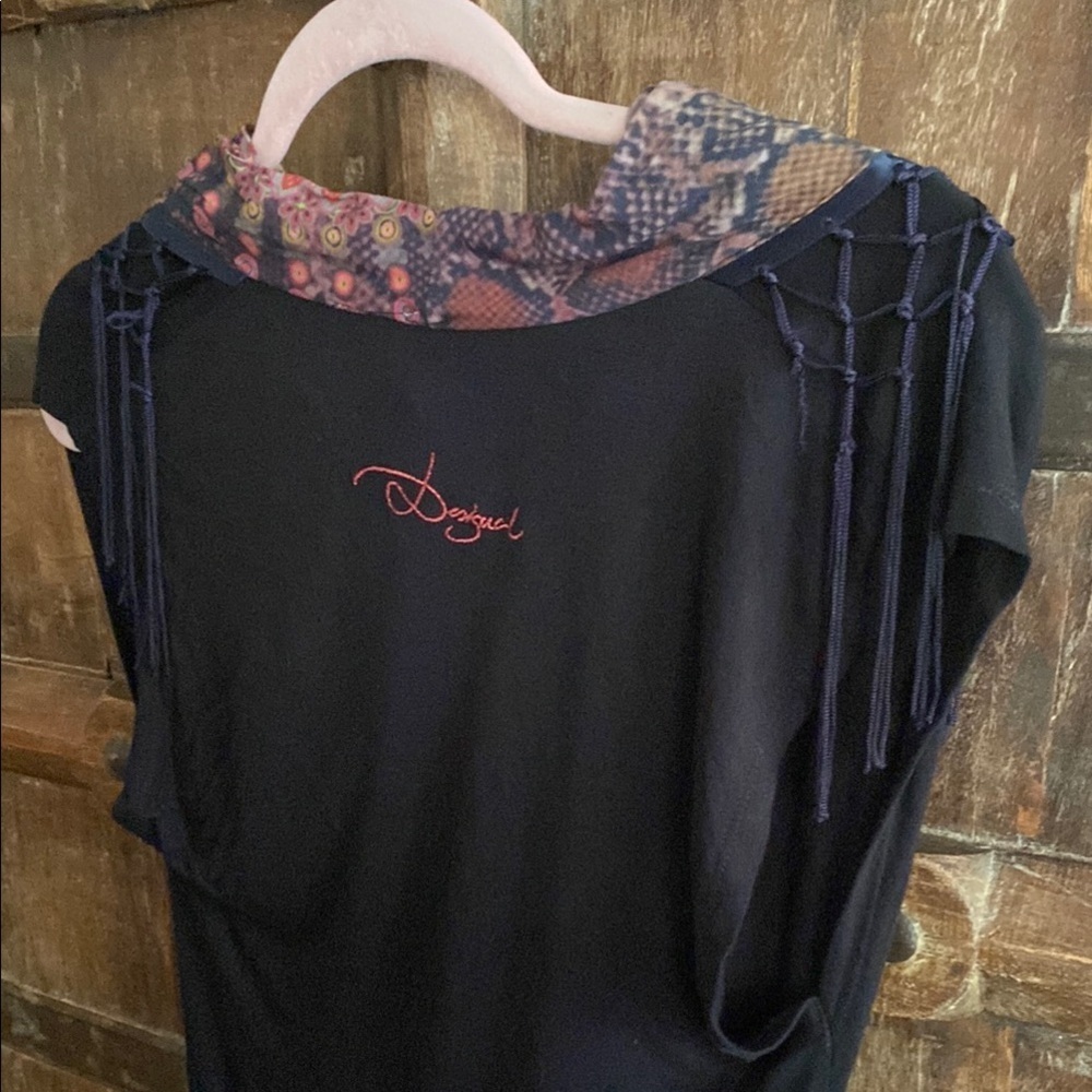 Desigual Shawl with fringe  Neckline Midi Dress - Picture 12 of 15